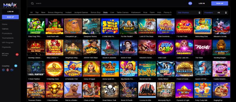 Mirax casino - Aperçu des jackpots disponibles sur Mirax Casino